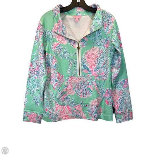 Sweatshirt Collar By Lilly Pulitzer In Blue & Green, Size: S