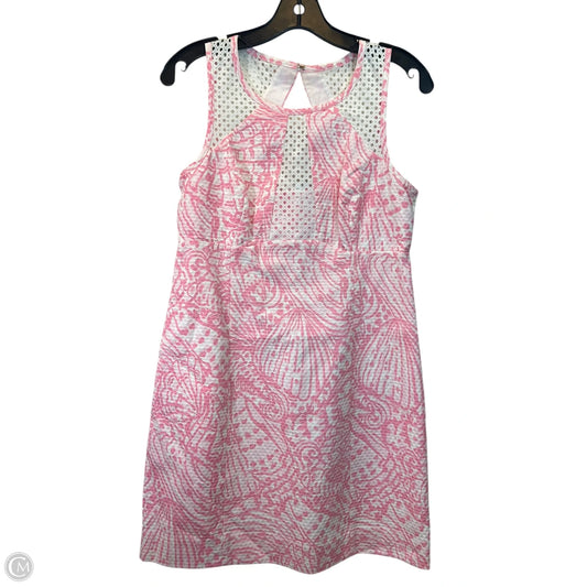Dress Casual Midi By Lilly Pulitzer In Pink & White, Size: S
