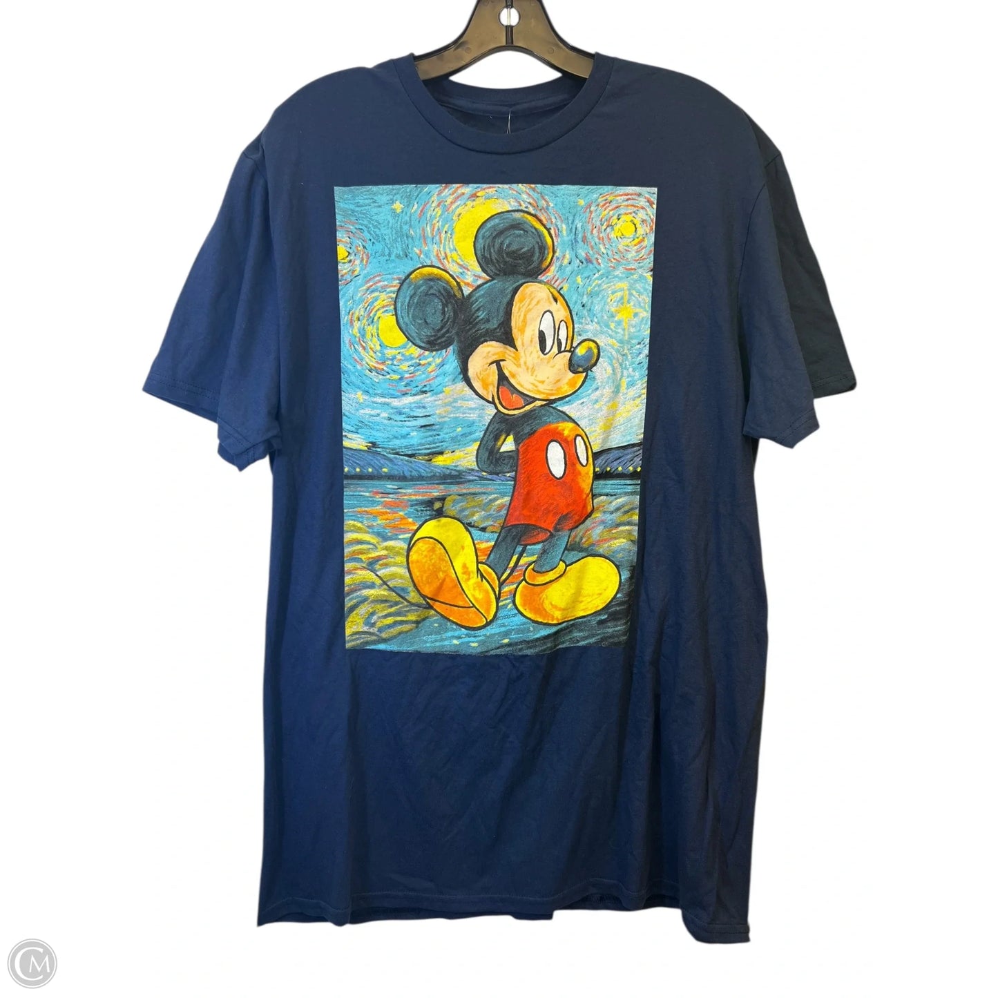 Top Short Sleeve Basic By Disney Store In Blue, Size: L