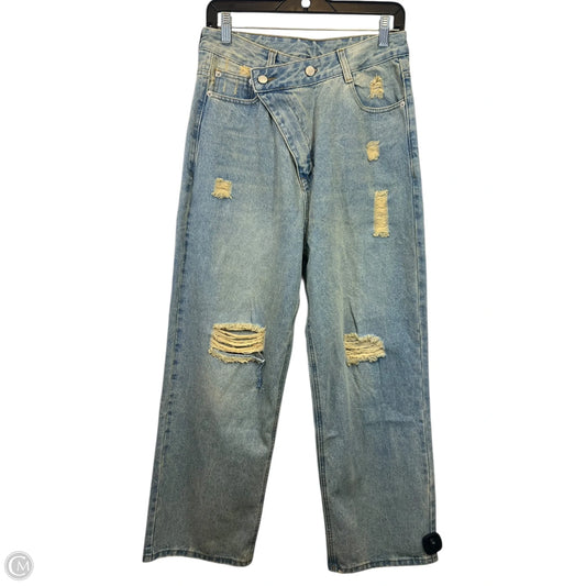 Jeans Wide Leg By Aaron & Amber In Blue Denim, Size: L