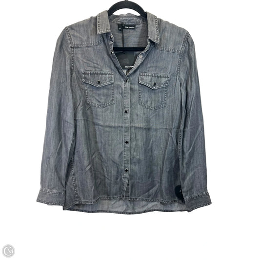 Top Long Sleeve Designer By The Kooples In Grey, Size: Xs