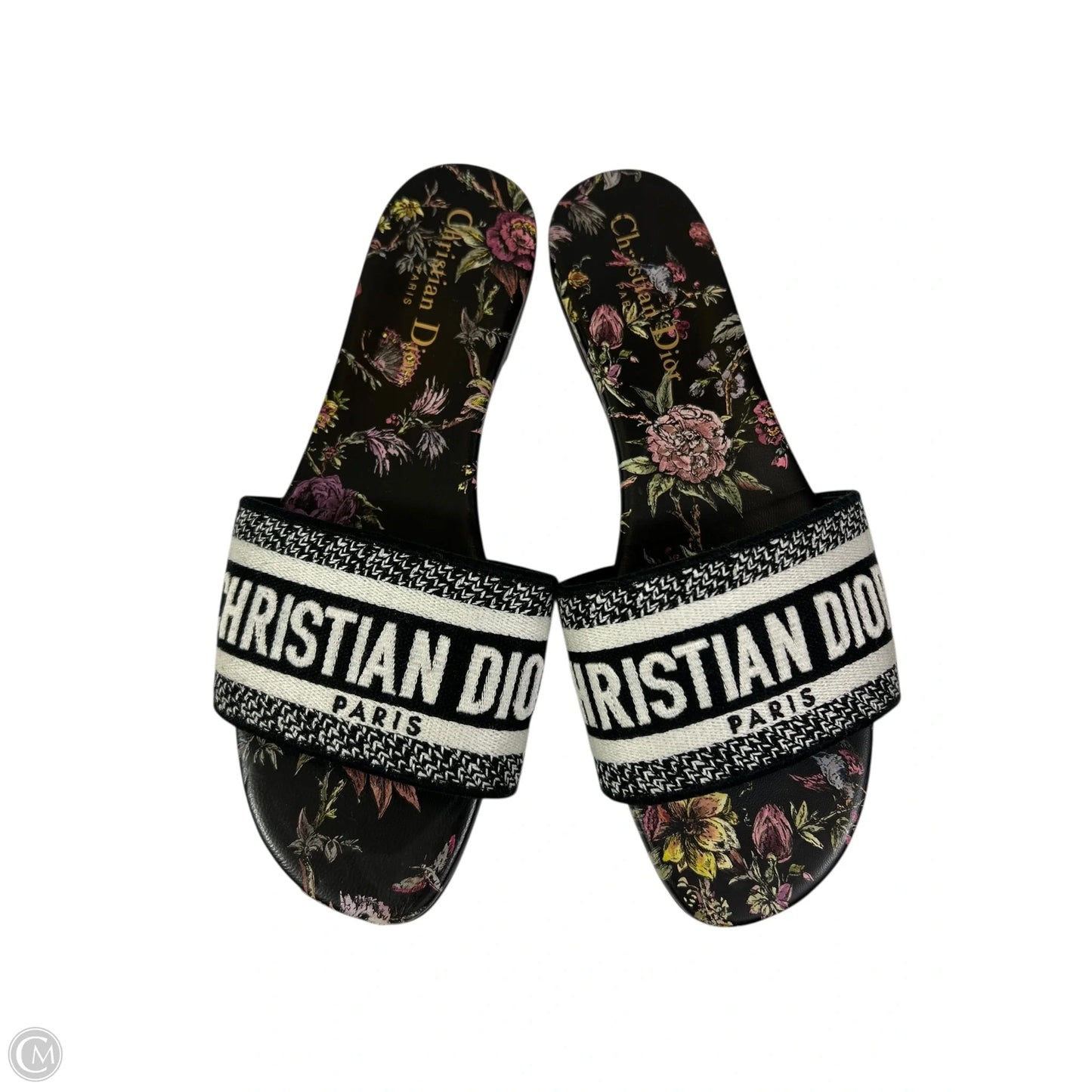 Sandals Luxury Designer By Dior In Floral Print, Size: 8