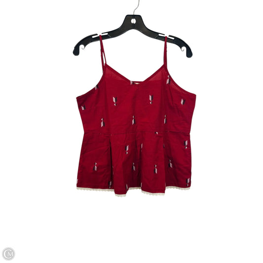 Top Sleeveless By Taavi In Red, Size: M
