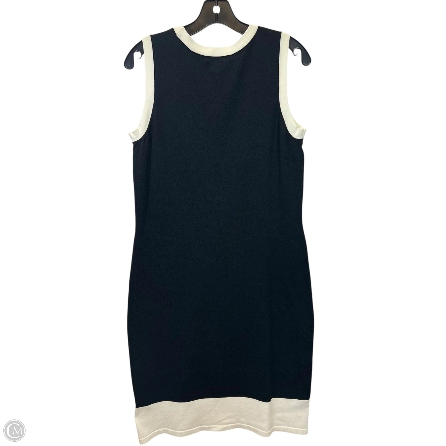 Dress Casual Midi By Lauren By Ralph Lauren In Black & White, Size: L