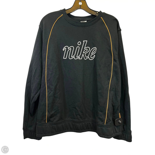 Athletic Sweatshirt Crewneck By Nike In Black, Size: Xl