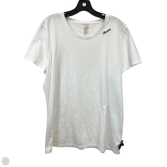 Top Short Sleeve Basic By Banana Republic In Black & White, Size: Xl
