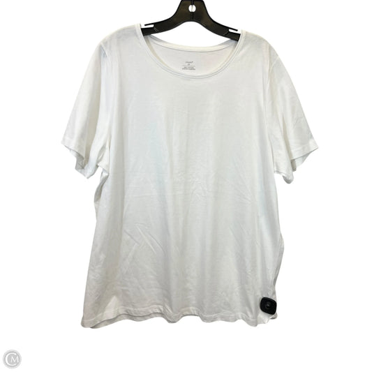 Top Short Sleeve Basic By Cj Banks In White, Size: 2x