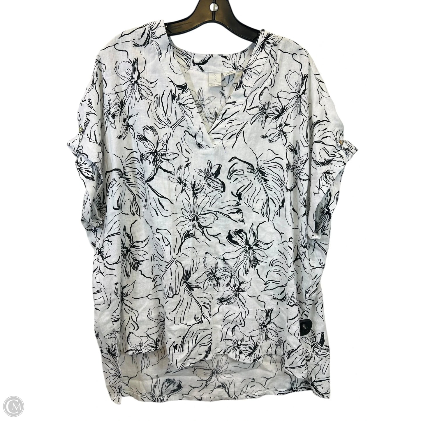 Top Short Sleeve By Joie In Floral Print, Size: 1x
