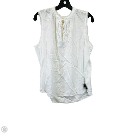 Top Sleeveless Designer By Cloth & Stone In White, Size: L
