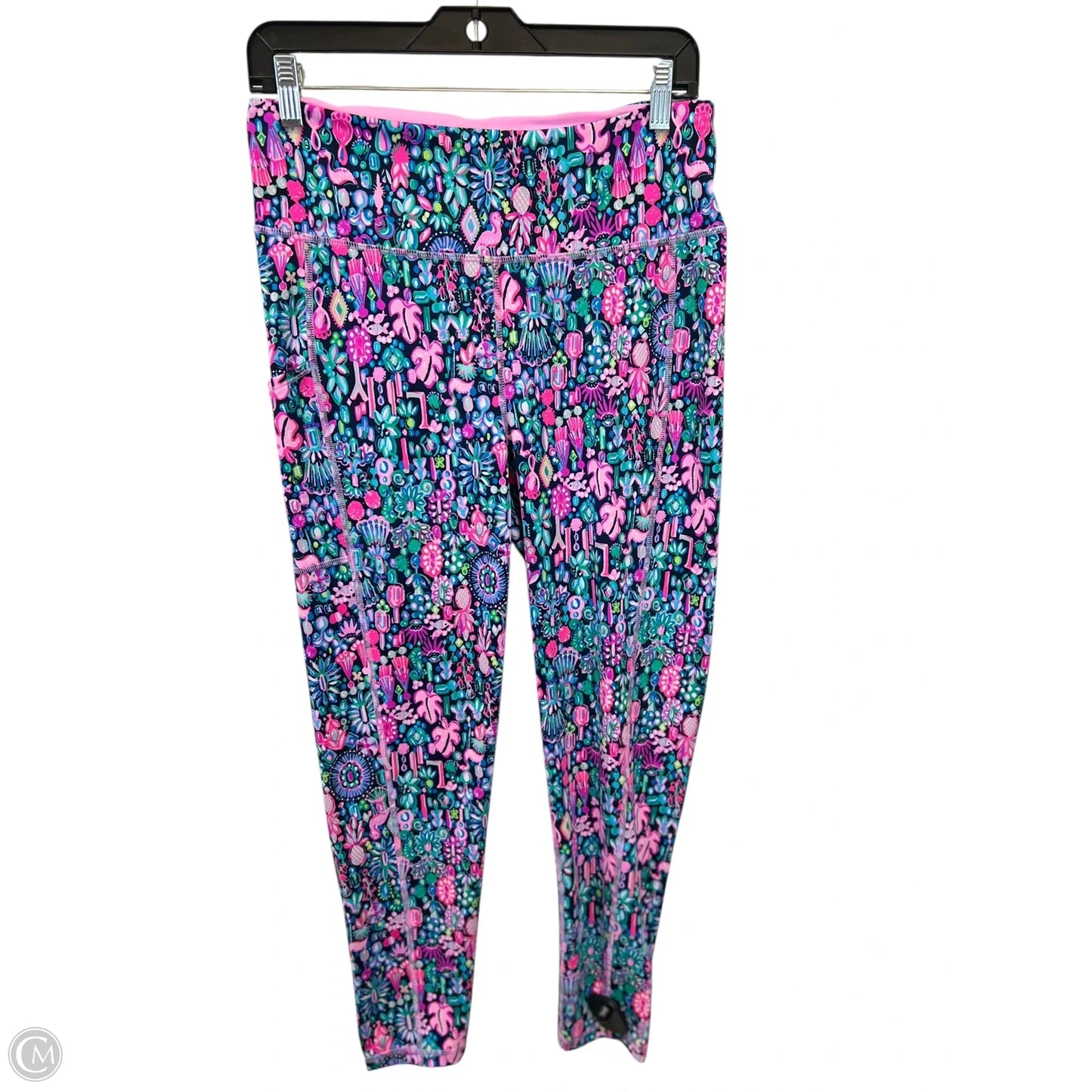 Athletic Leggings By Lilly Pulitzer In Blue & Pink, Size: L