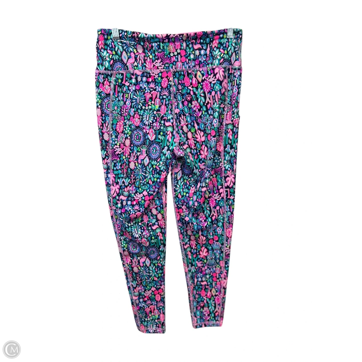 Athletic Leggings By Lilly Pulitzer In Blue & Pink, Size: L