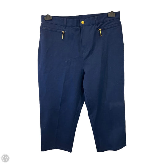 Pants Cropped By Ralph Lauren In Navy, Size: 16
