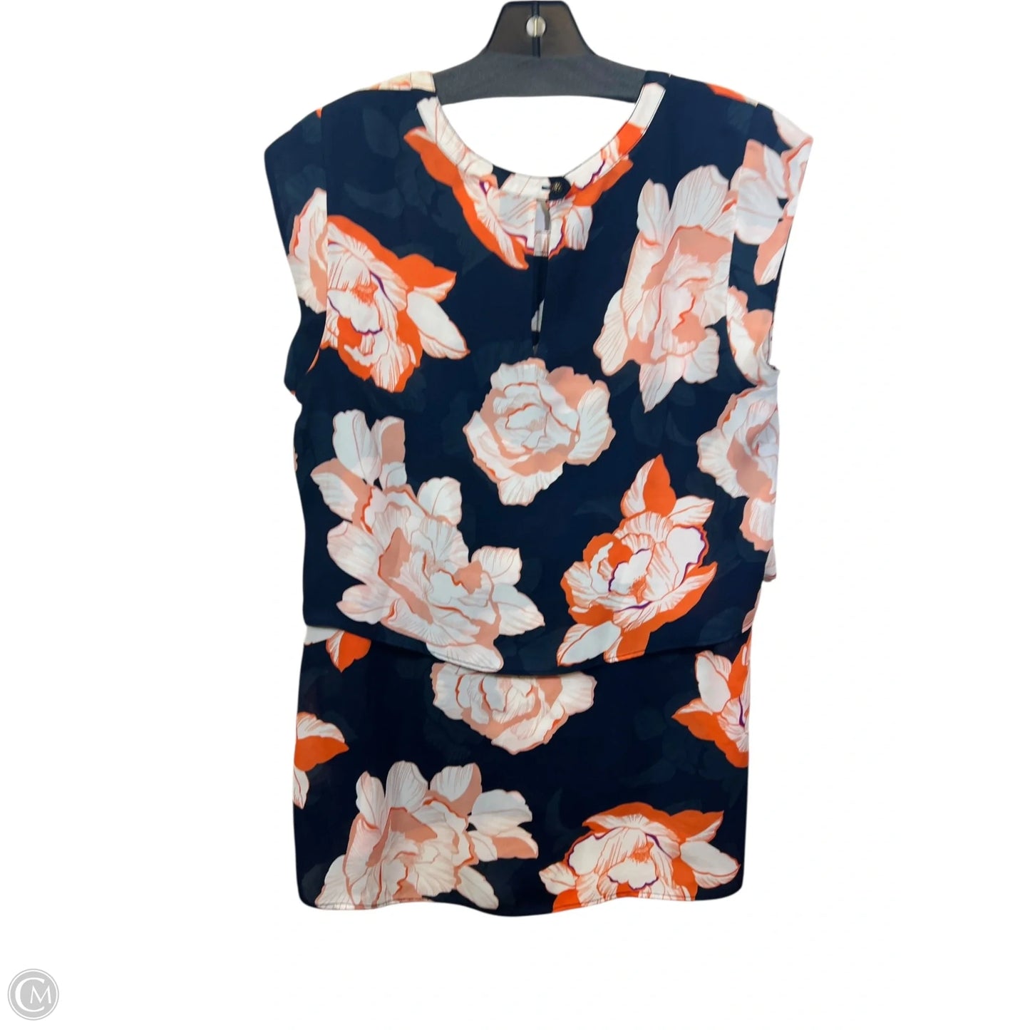 Top Sleeveless By Cabi In Blue & Orange, Size: M