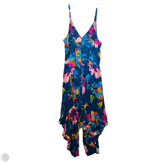 Dress Casual Maxi By Msk In Blue & Pink, Size: L