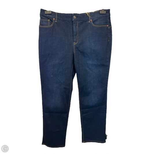 Jeans Cropped By Chicos In Blue Denim, Size: 14