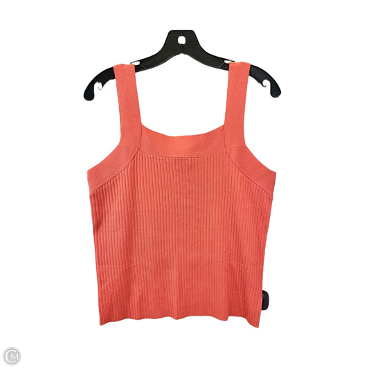 Top Sleeveless By Ann Taylor In Orange, Size: L