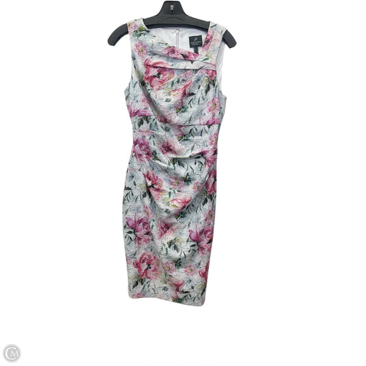 Dress Designer By Adrianna Papell In Floral Print, Size: S