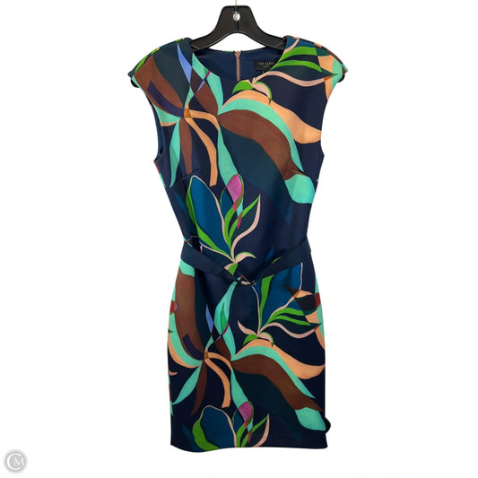 Dress Designer By Ted Baker In Blue & Green, Size: S