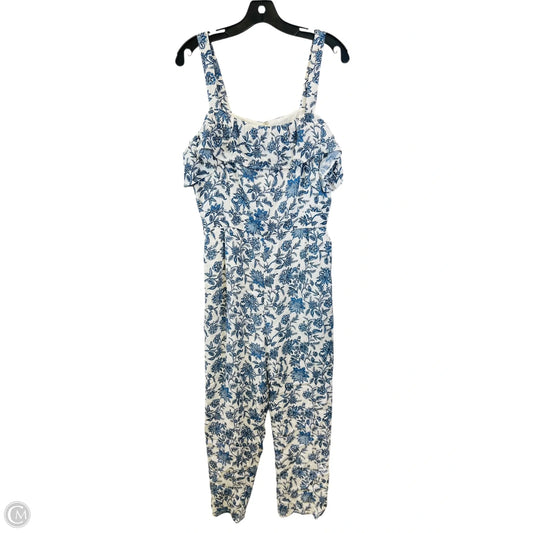 Jumpsuit By Loft In Blue & White, Size: M