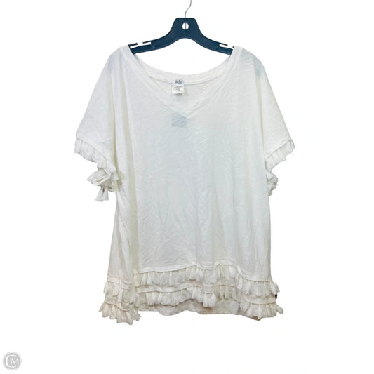 Top Short Sleeve By Isela In White, Size: 2x