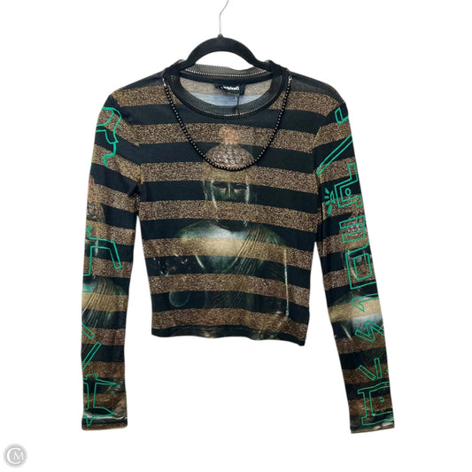 Top Long Sleeve Designer By Desigual In Multi-colored, Size: M