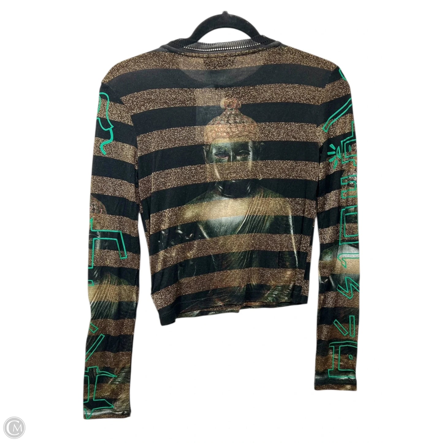 Top Long Sleeve Designer By Desigual In Multi-colored, Size: M