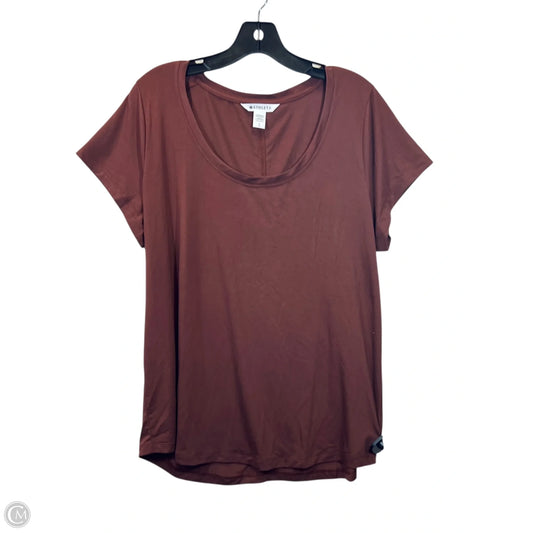 Athletic Top Short Sleeve By Athleta In Copper, Size: L