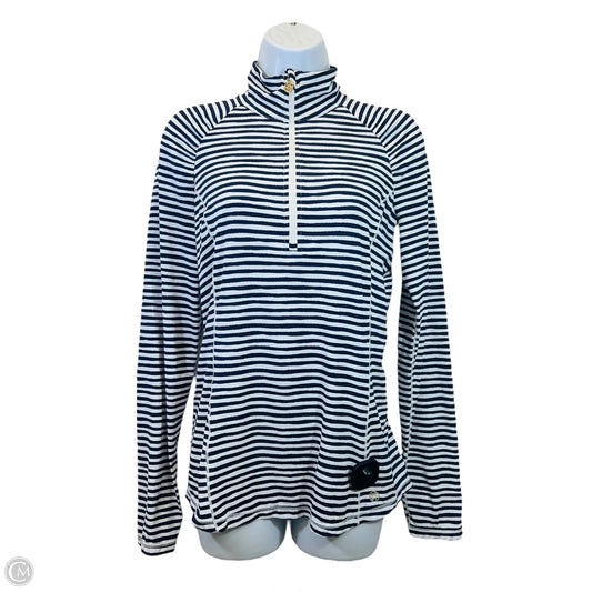 Athletic Top Long Sleeve Collar By Lilly Pulitzer In Striped Pattern, Size: S