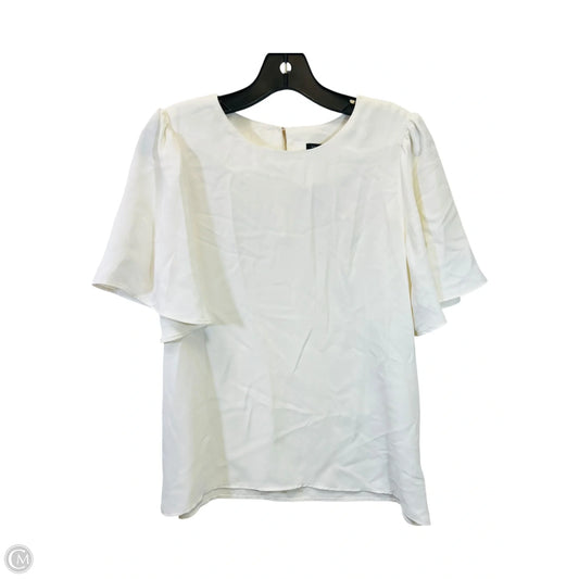 Top Short Sleeve By Ann Taylor In Cream, Size: S