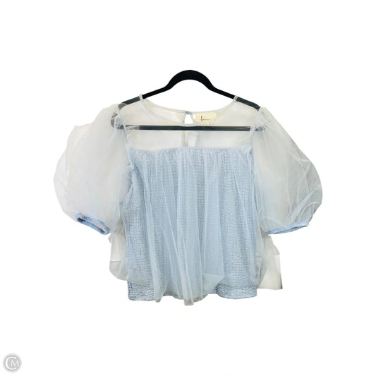 Top Short Sleeve By Anthropologie In Purple, Size: Xl