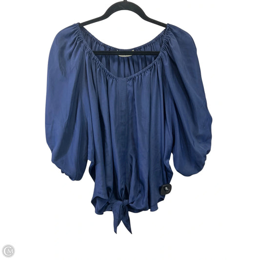 Top Short Sleeve Designer By Ramy Brook In Navy, Size: S