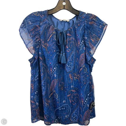 Top Short Sleeve By Lucky Brand In Blue, Size: M