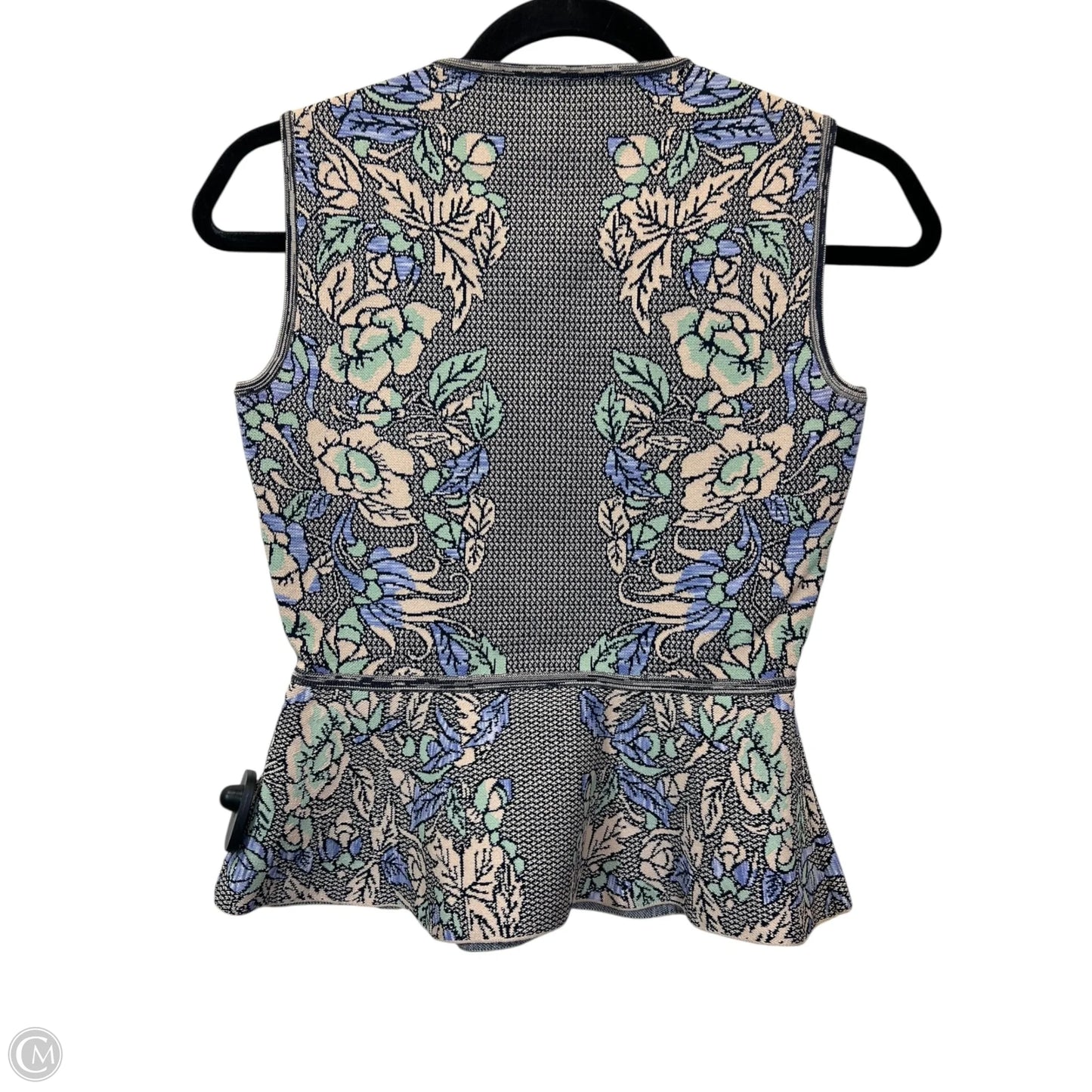 Designer Top Sleeveless By Bcbgmaxazria In Floral Print, Size: Xs
