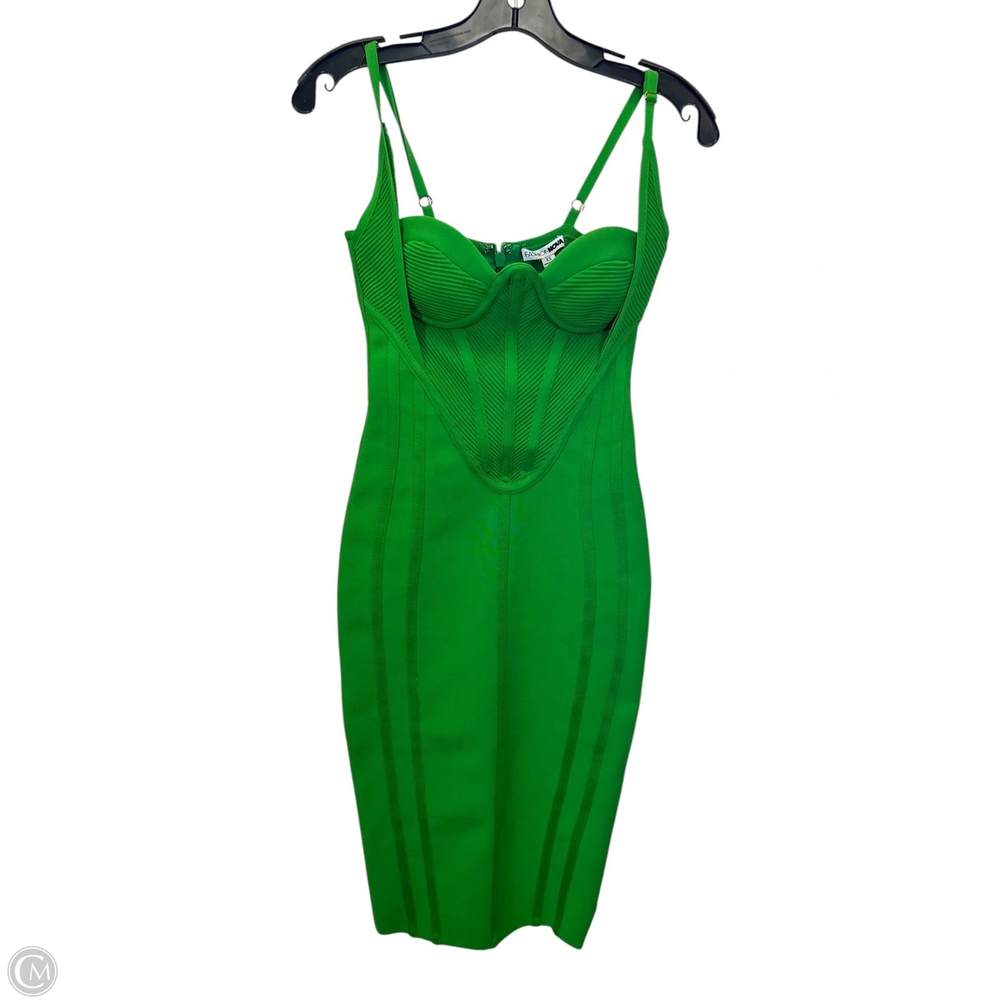Dress Casual Midi By Fashion Nova In Green, Size: Xs