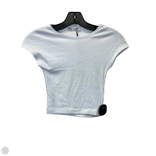 Top Short Sleeve Basic By Zara In White, Size: S