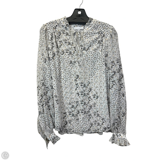 Top Long Sleeve By Maison d’Amélie In Black & Grey, Size: M