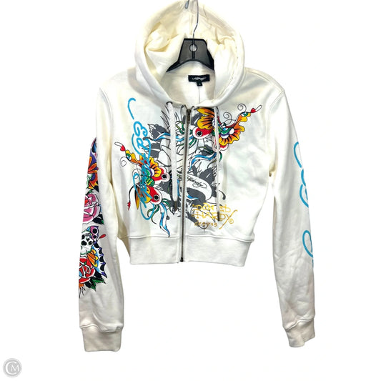 Jacket Other By Ed Hardy In Blue & Cream, Size: L