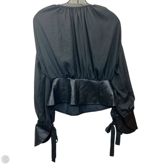 Top Long Sleeve By Ina In Black, Size: M