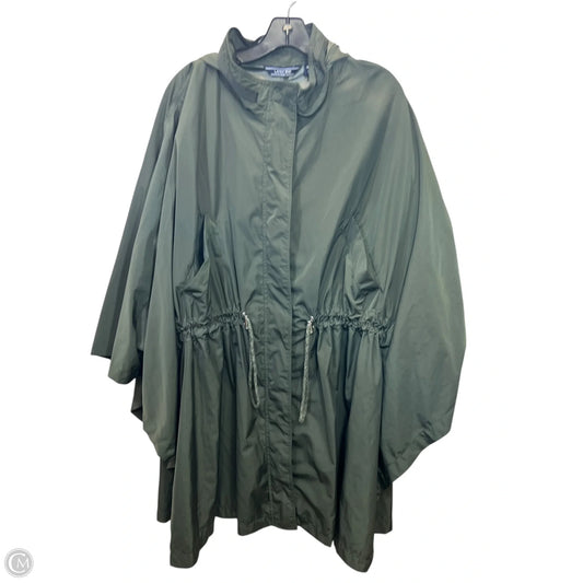 Coat Raincoat By Lands End In Green, Size: L