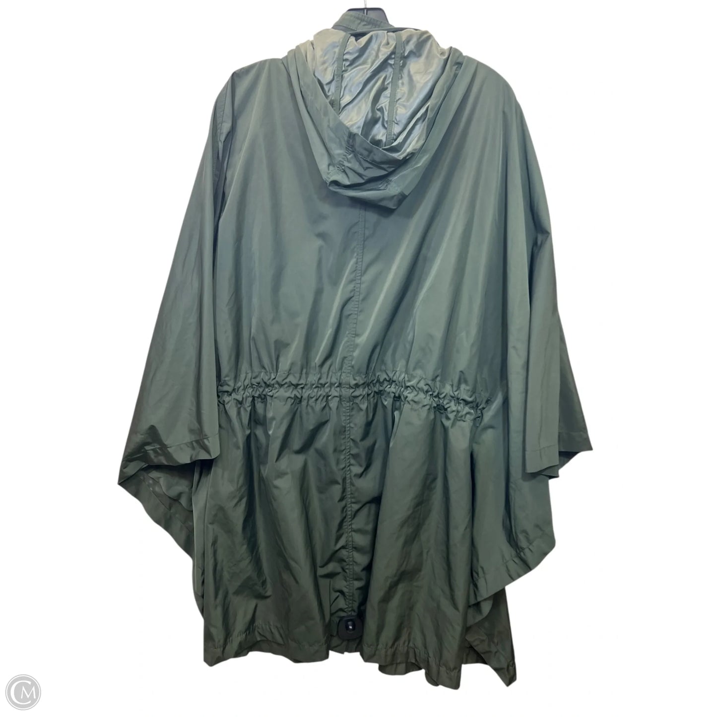 Coat Raincoat By Lands End In Green, Size: L