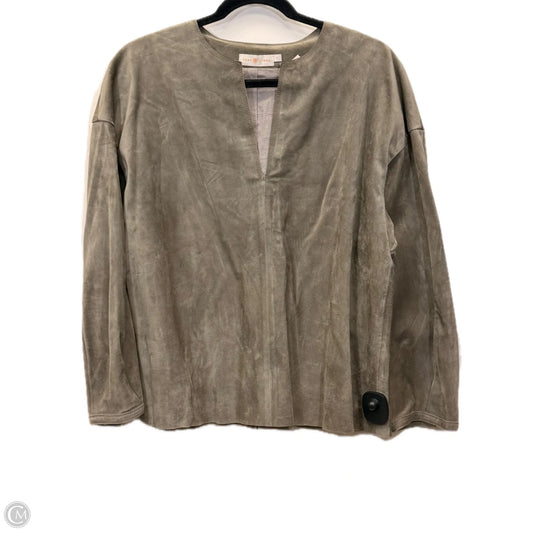 Top 3/4 Sleeve Designer By Tory Burch In Taupe, Size: M