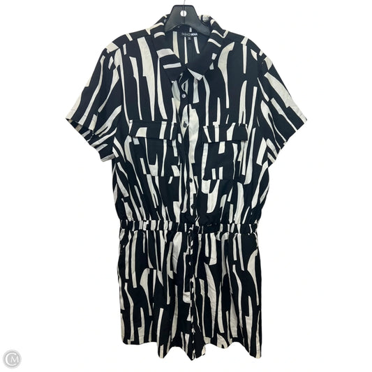 Romper By Fashion Nova In Black & Cream, Size: 1x