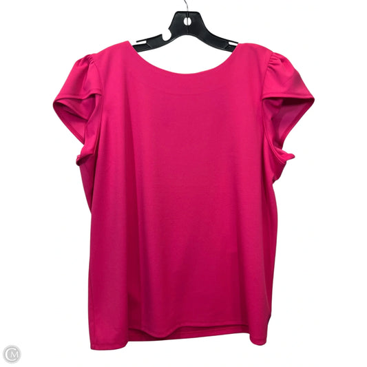Top Short Sleeve By Anne Klein In Pink, Size: Xl