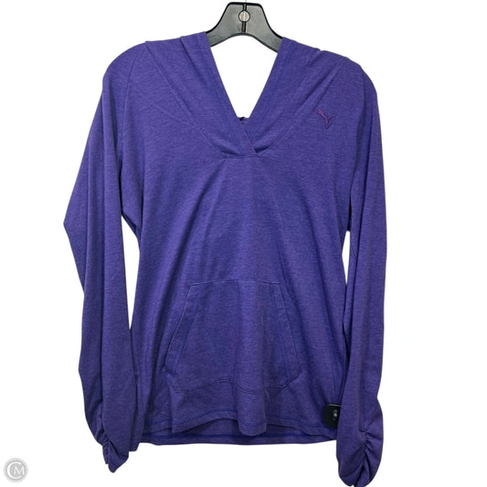 Top Long Sleeve By Puma In Purple, Size: M