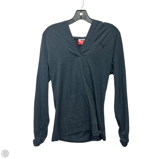 Top Long Sleeve By Puma In Grey, Size: M