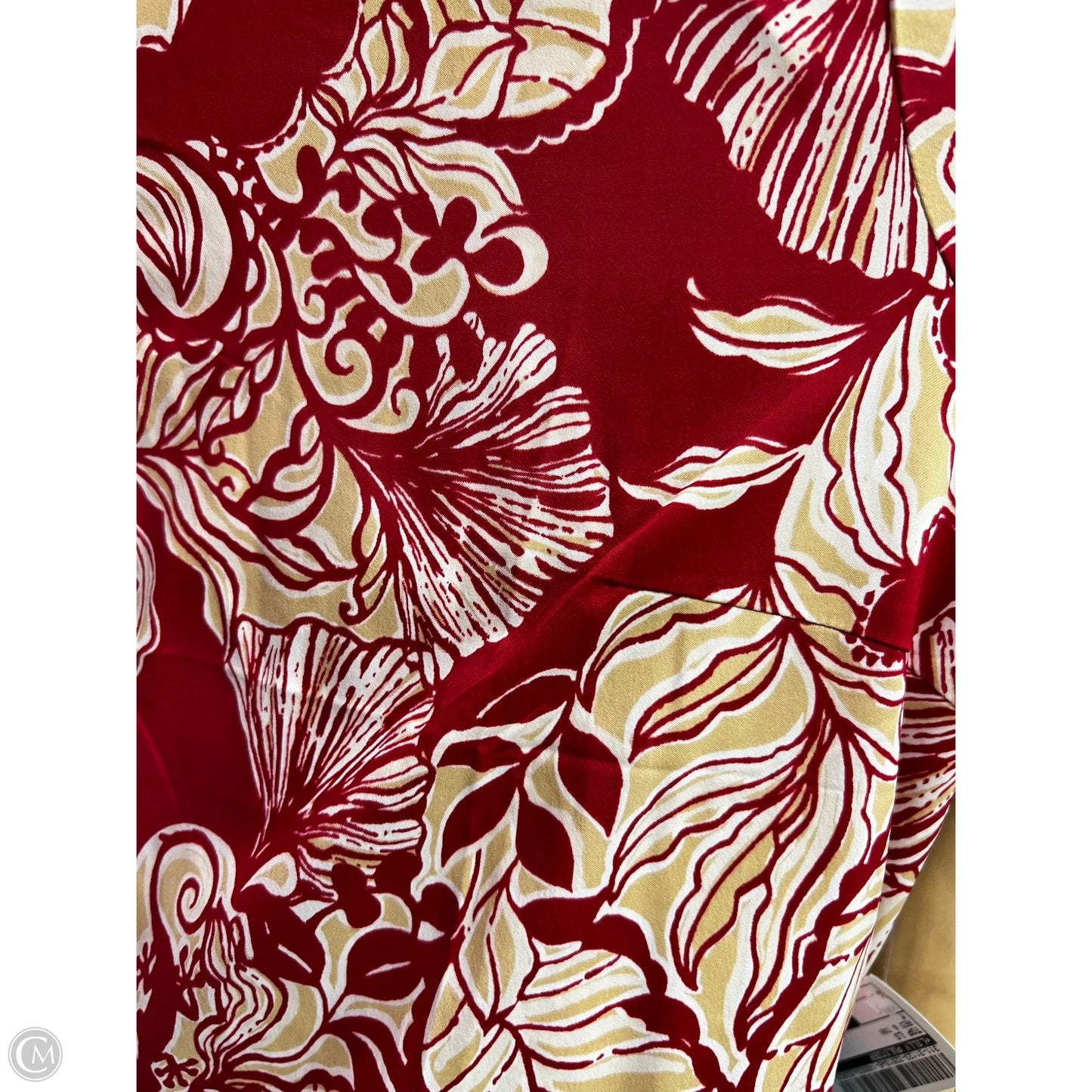Top Long Sleeve By Lilly Pulitzer In Red & Tan, Size: M
