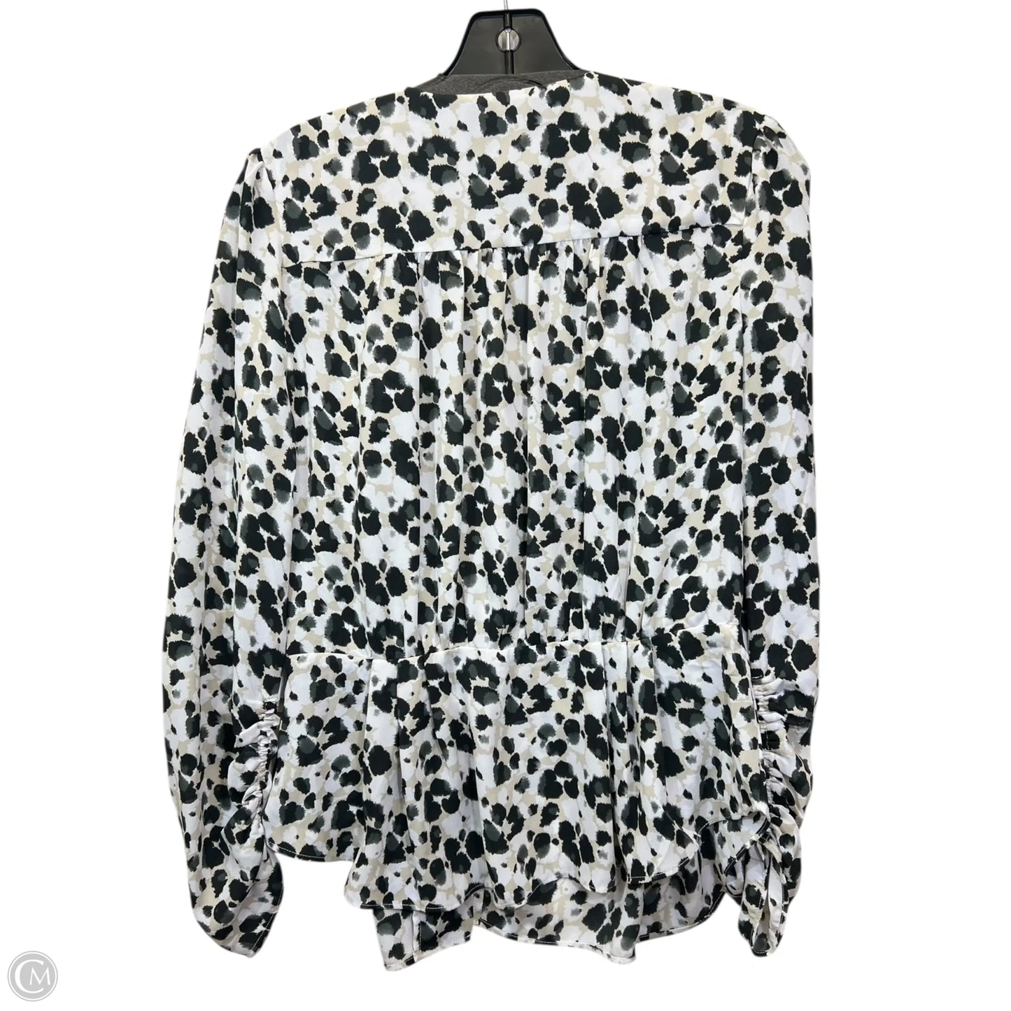 Top Long Sleeve By Cabi In Black & Brown, Size: S