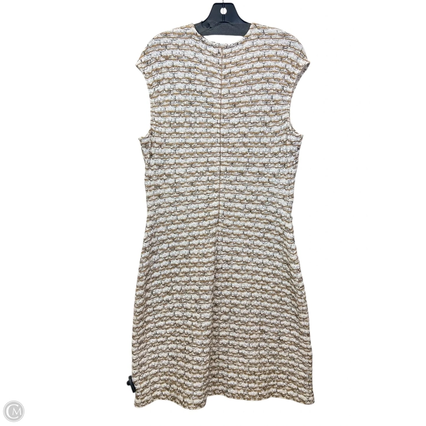Dress Designer By St. John In Tan & White, Size: 12