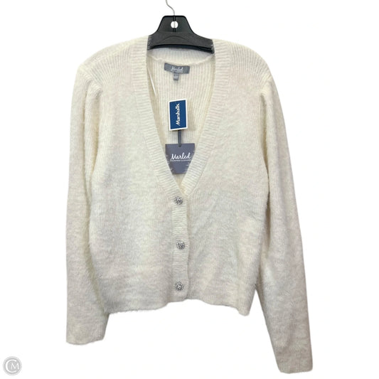 Sweater Cardigan By Marled In Cream, Size: L