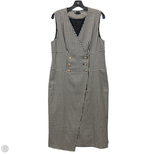 Dress Casual Midi By Rachel Zoe In Black & Cream, Size: L